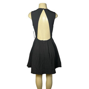 Lulus Dress Womens Large Black Open Back Fit & Flare Mini‎ Cocktail Party